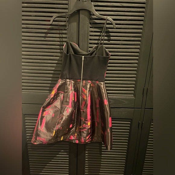 Aqua Spaghetti Straps Fit and Flare Dress - Picture 3 of 3